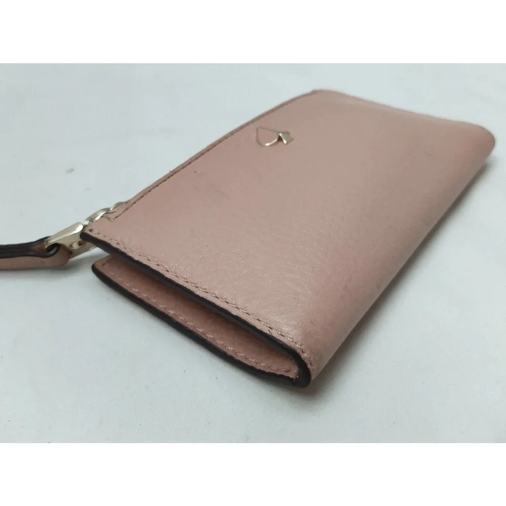 Kate Spade Pink Pebbled Leather Credit Card ID Window Bifold Wallet